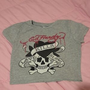 ED HARDY Crop Top Baby Tee